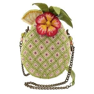 NWT Mary Frances Pineapple Punch Beaded Crossbody Handbag Tropical Vacation